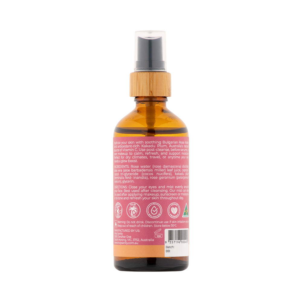 HOLY SANITY ROSE WATER TONING MIST 100ML