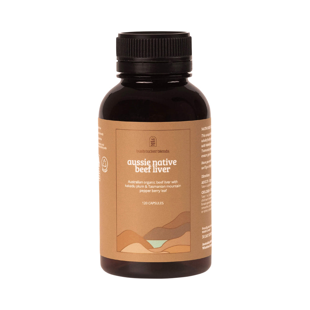 BUSH TUCKER BLENDS AUSSIE NATIVE BEEF LIVER 120C