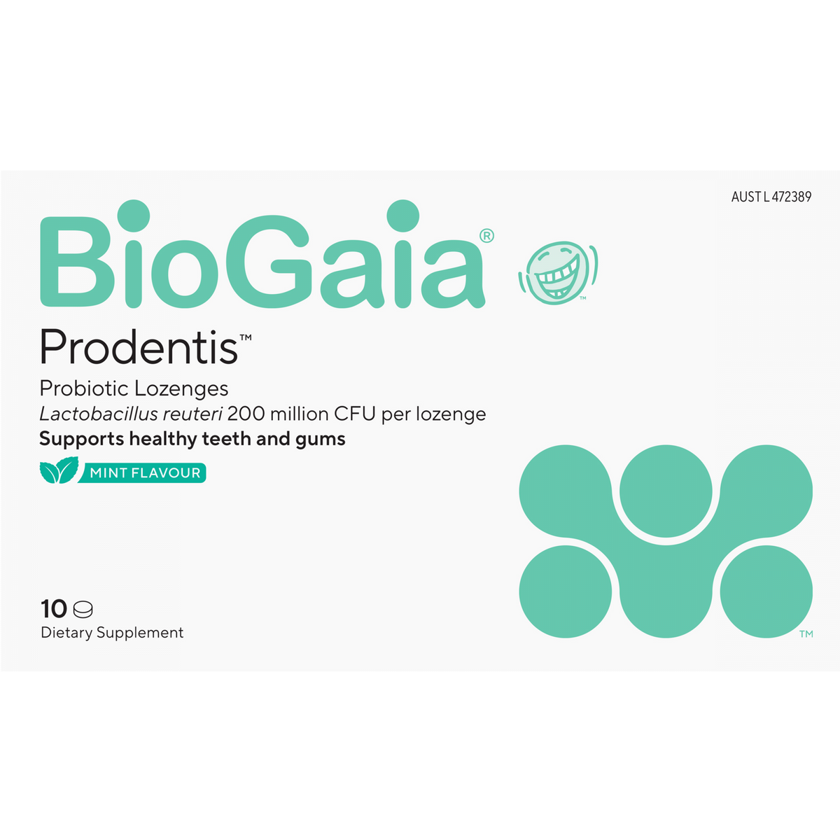 BIOGAIA PRODENTIS PROBIOTIC LOZENGE MINT
