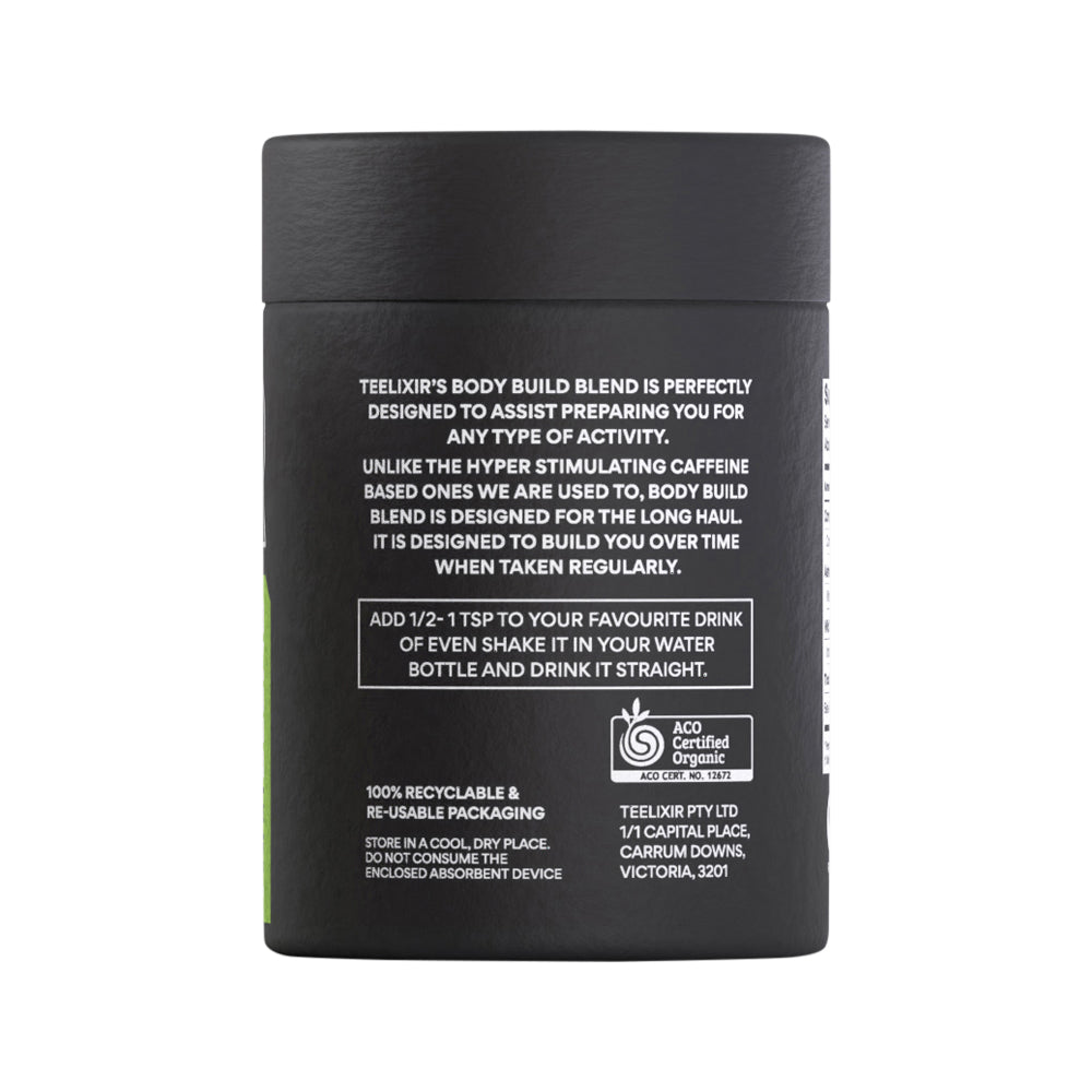 Teelixir Organic TLXR Body Build Blend (Cordyceps Ashwagandha Chaga) 100g