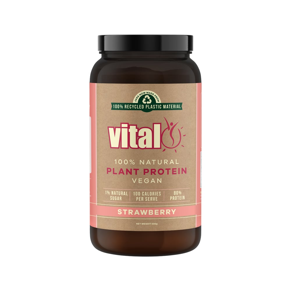 Martin & Pleasance Vital Protein 100% Natural Plant Based (Pea Protein Isolate) Strawberry 500g