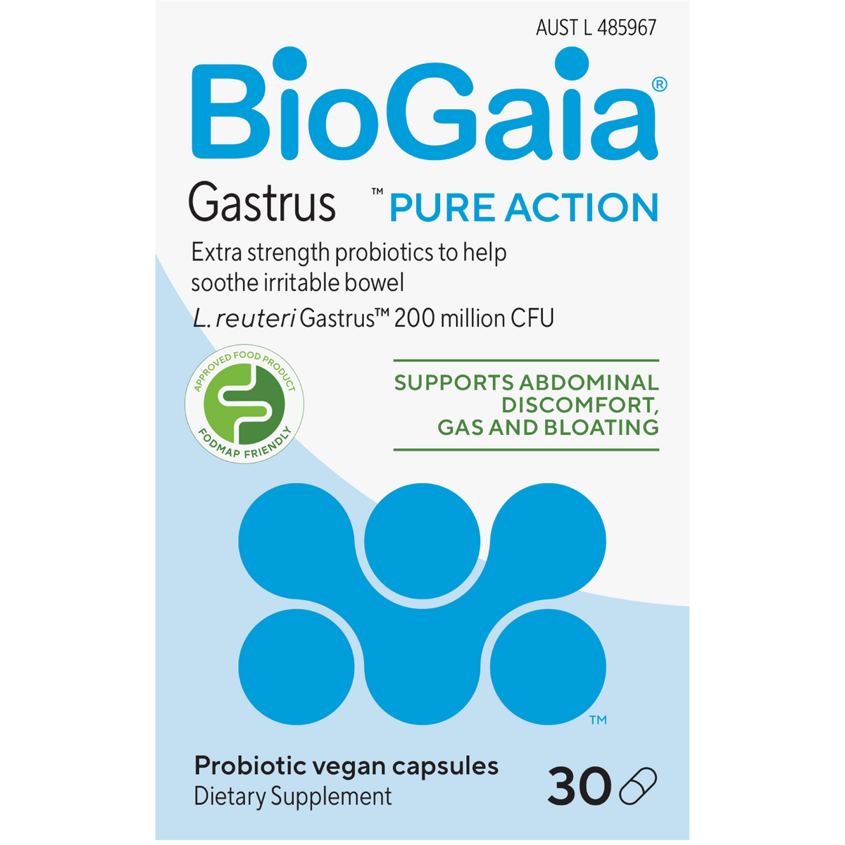 BIOGAIA GASTRUS PURE ACTION PROBIOTIC VEGAN CAP