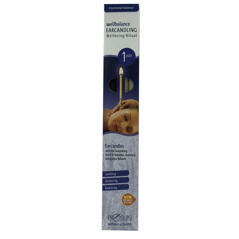 Biosun Ear Candles Fragranced Wellbalance Ritual Lavender & Rosemary 1 The Vitamins Shoppe