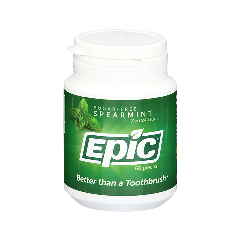Epic Xylitol (SugarFree) Gum Spearmint 50 Piece Tub The Vitamins Shoppe