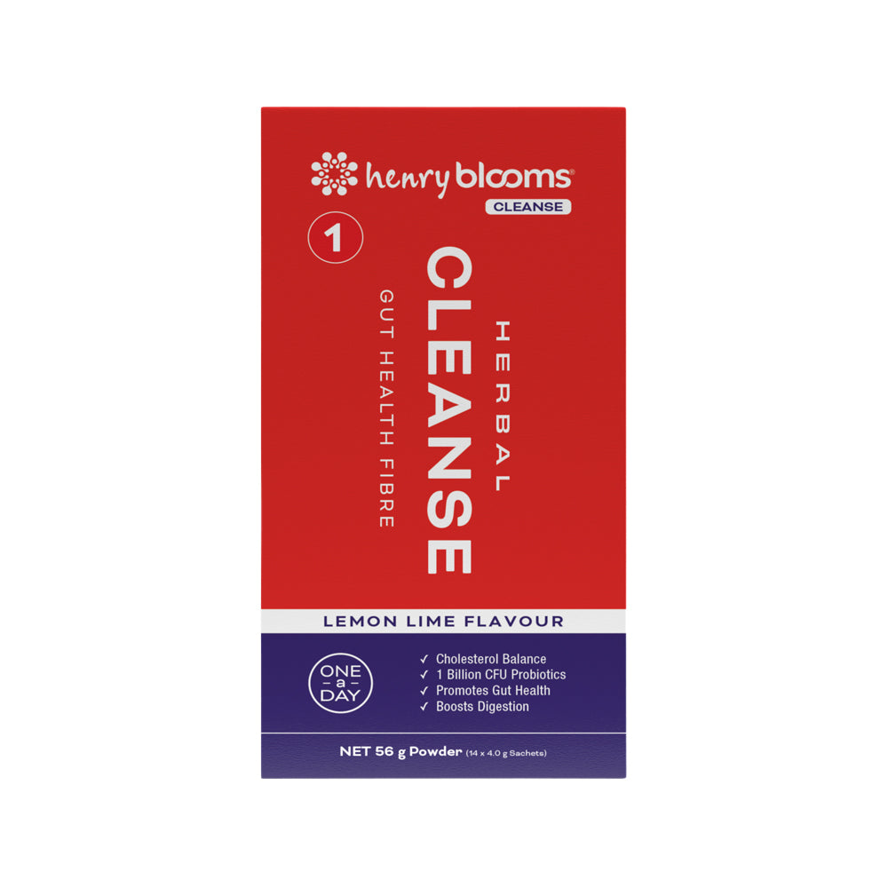 Henry Blooms Herbal Cleanse (Gut Health Fibre) Lemon Lime Sachets 4g x