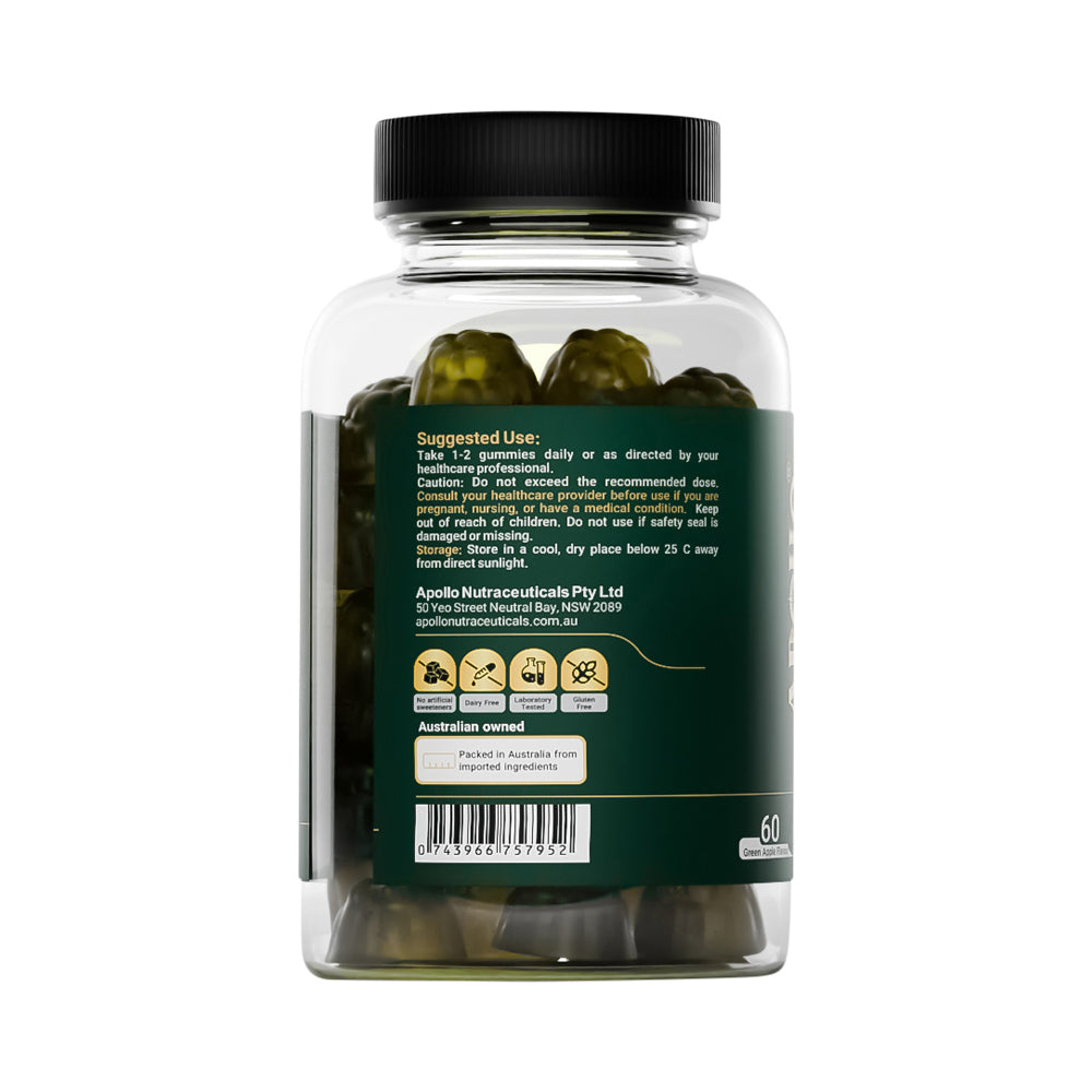 APOLLO IRISH SEA MOSS GUMMIES GREEN APPLE 60PK