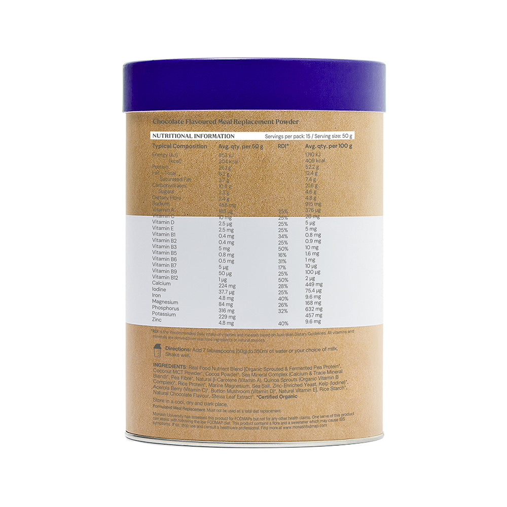 RAW ALL-IN-ONE MEAL REPLACEMENT DECADENT CHOCOLATE 750G
