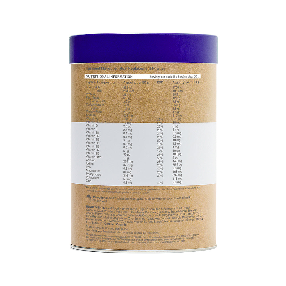 RAW ALL-IN-ONE MEAL REPLACEMENT BURNT CARAMEL 750G