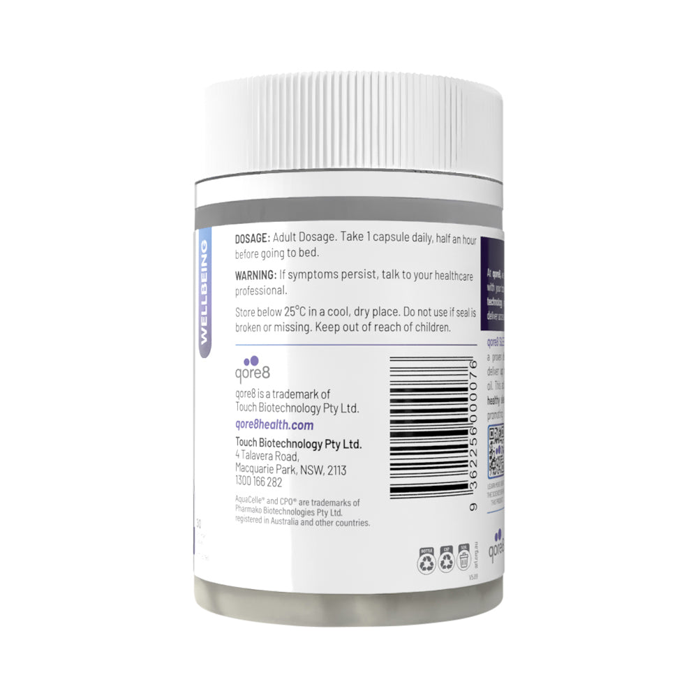 QORE8 SLEEP WELL + LAVENDER OIL 80MG 30VC