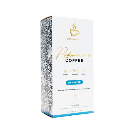 Before You Speak Performance Coffee Assorted 4.5g x 30 Pack (contains: 10 x OG Caramel & Cinnamon Spice)