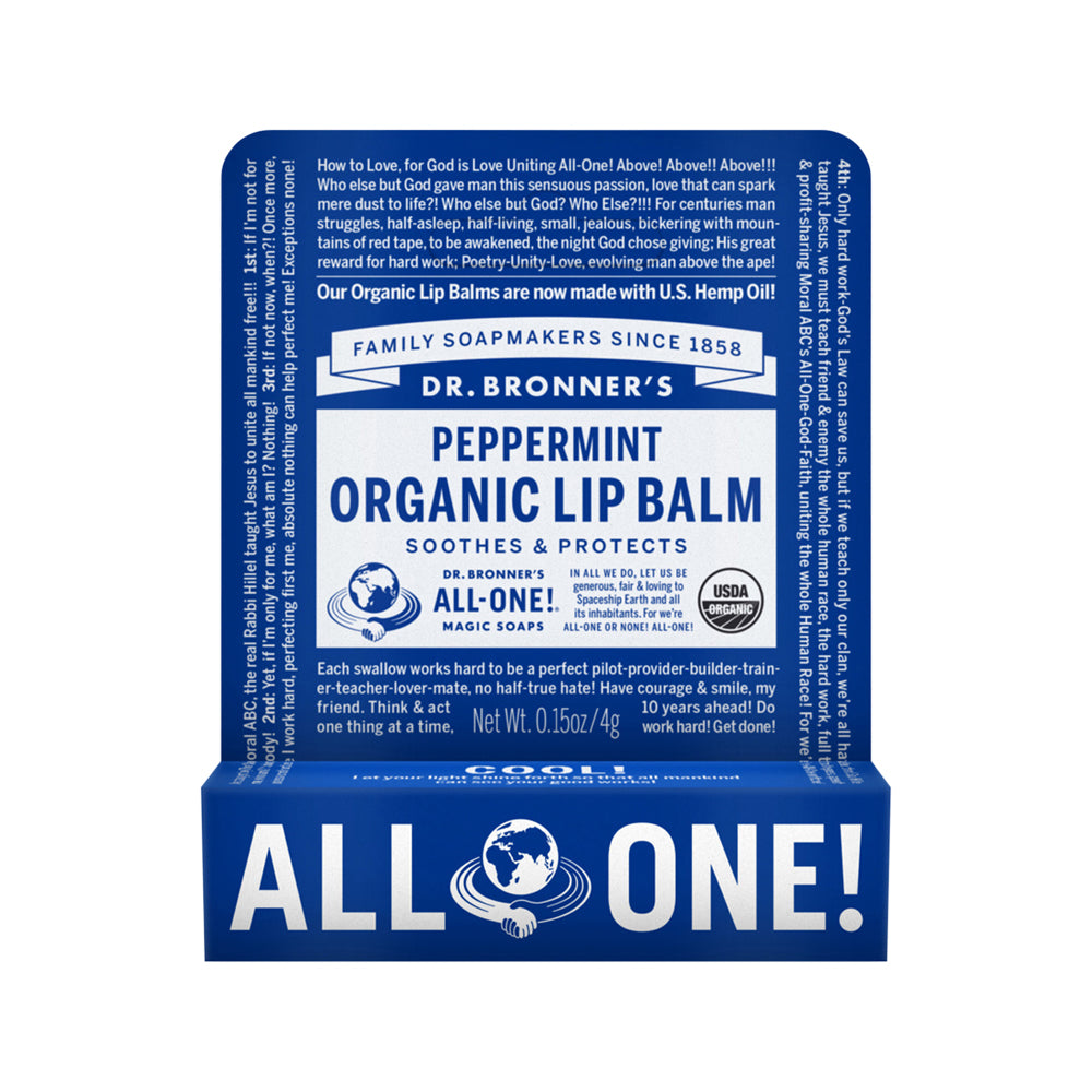 Dr. Bronners Organic Lip Balm Peppermint 4g