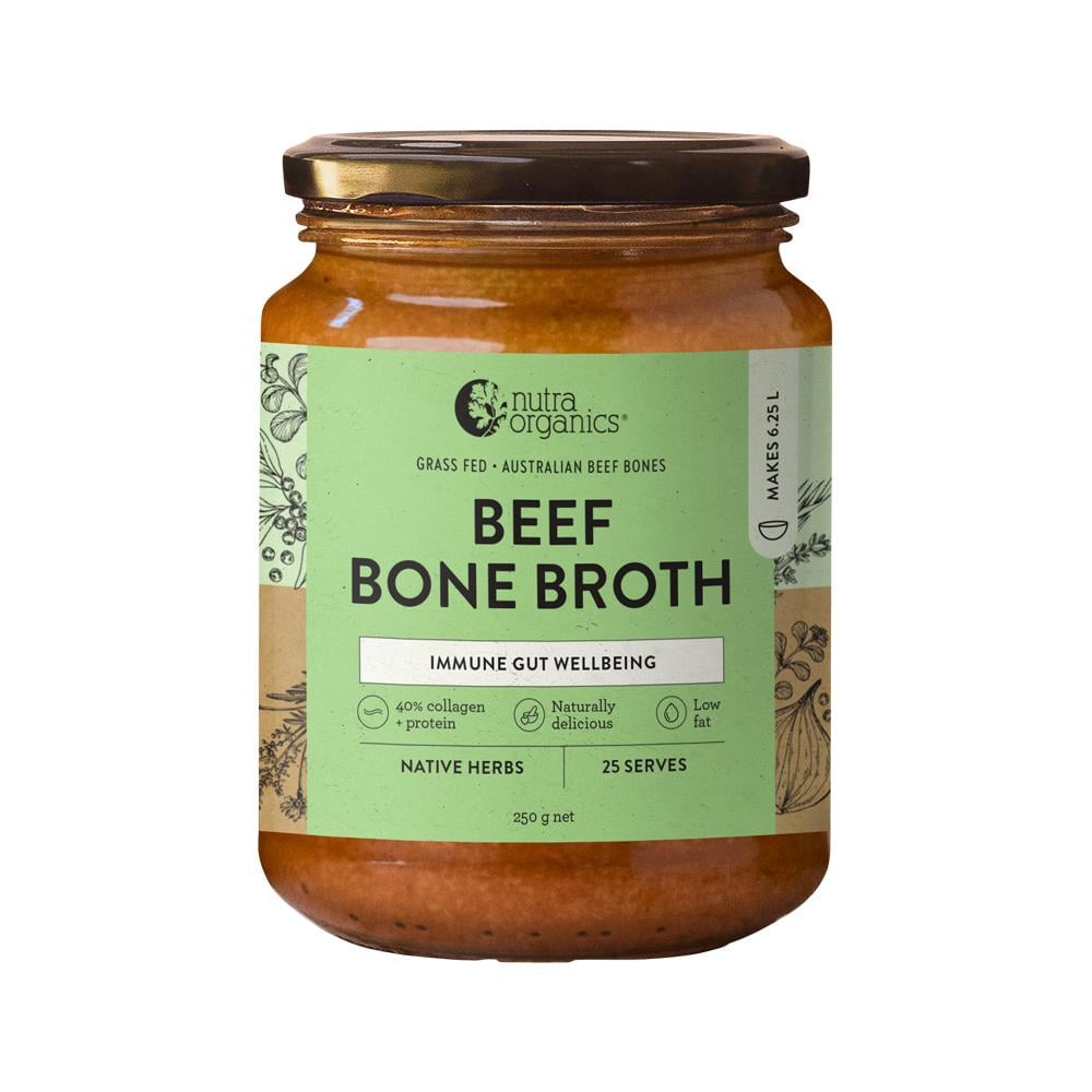 NUTRA ORGANICS BONE BROTH BEEF CONCENTRATE NATIVE HERBS 250G – The ...