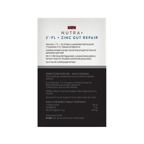 Swisse Nutra+ 2-FL + Zinc Gut Repair Chewable 60t