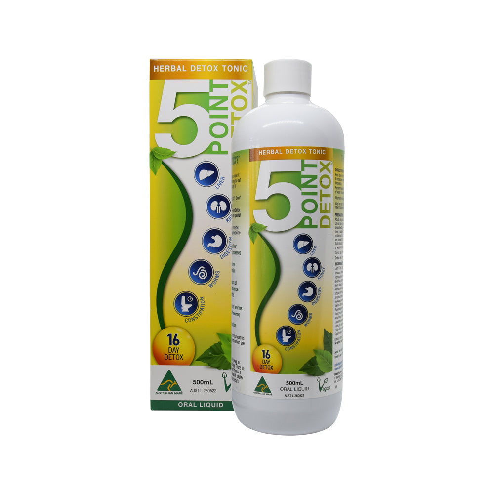 5 Point Detox 20 Herbal Detox Tonic 500ml