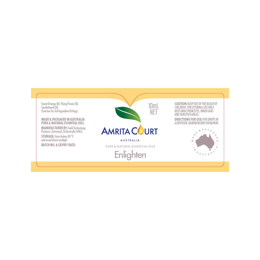 Amrita Court Pure & Natural Essential Oil Blend Enlighten 10ml