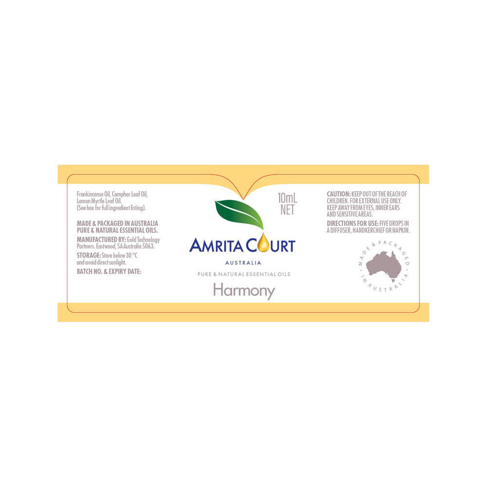 Amrita Court Pure & Natural Essential Oil Blend Harmony 10ml