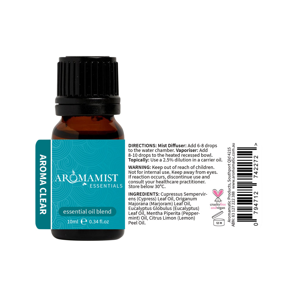 Aromamist Essentials Essential Oil Blend Aroma Clear 10ml
