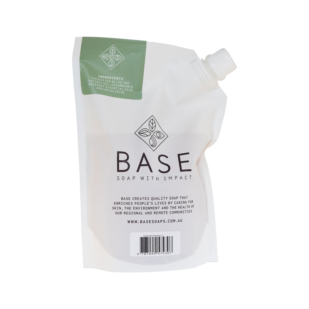Base (Soap With Impact) Hand Wash Cedarwood & Rosemary Refill 1L