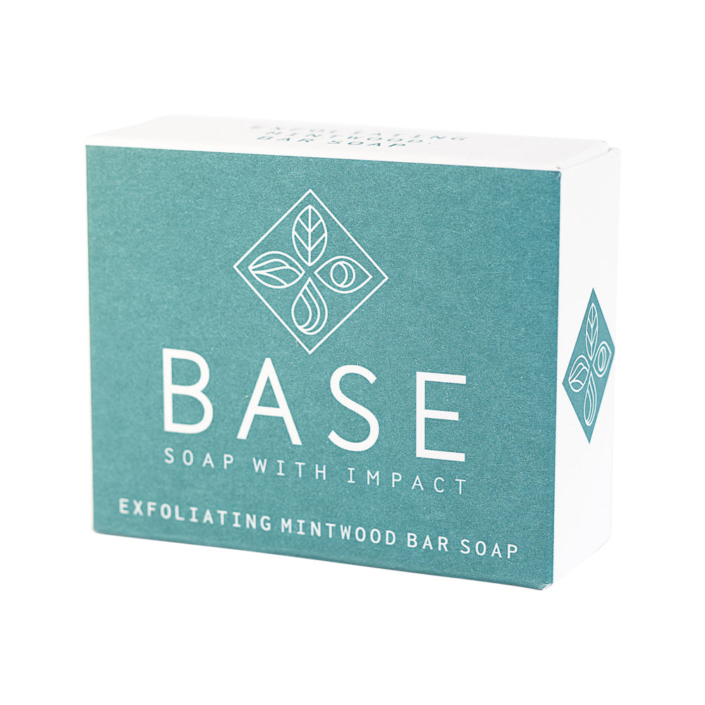 Base (Soap With Impact) Soap Bar Exfoliating Mintwood (Boxed) 120g