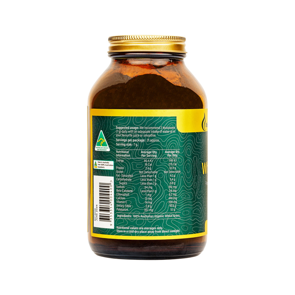 BioGenesis Natural Australia (Glass) Organic Wheat Grass Powder 150g