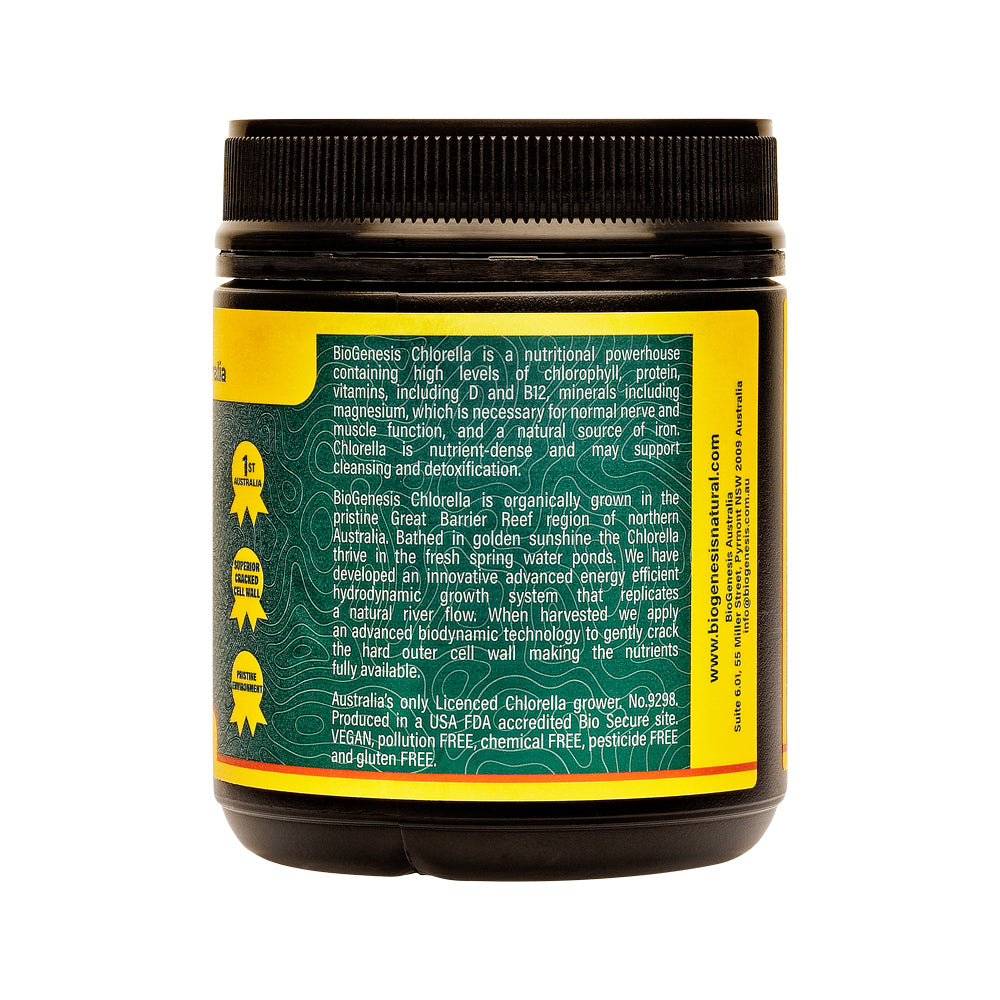 BioGenesis Natural Australia (Travel Friendly) Nature's Purest Organic Chlorella Tropical Powder 200g