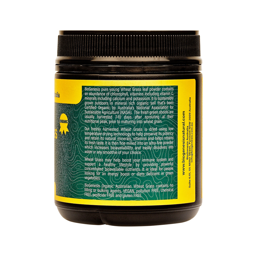 BioGenesis Natural Australia (Travel Friendly) Organic Wheat Grass Powder 150g