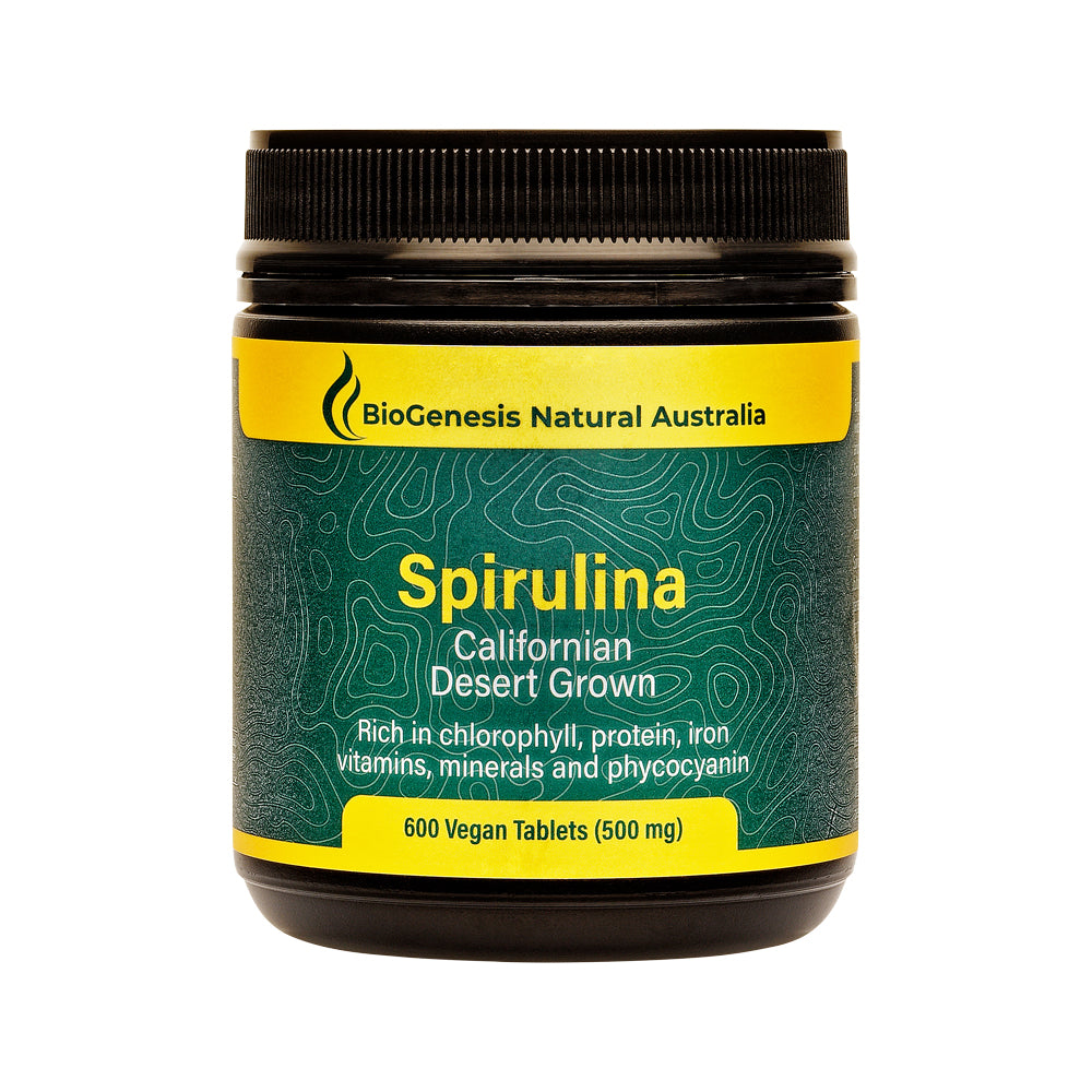 BioGenesis Natural Australia (Travel Friendly) Spirulina Californian Desert Grown 500mg 600t