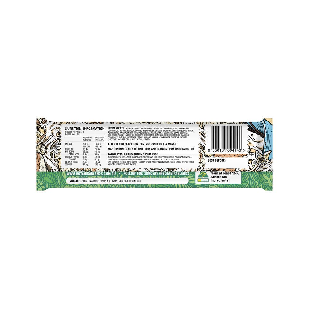 Botanika Blends Vegan Protein Bars Vanilla Cake Batter 40g x 12 Display