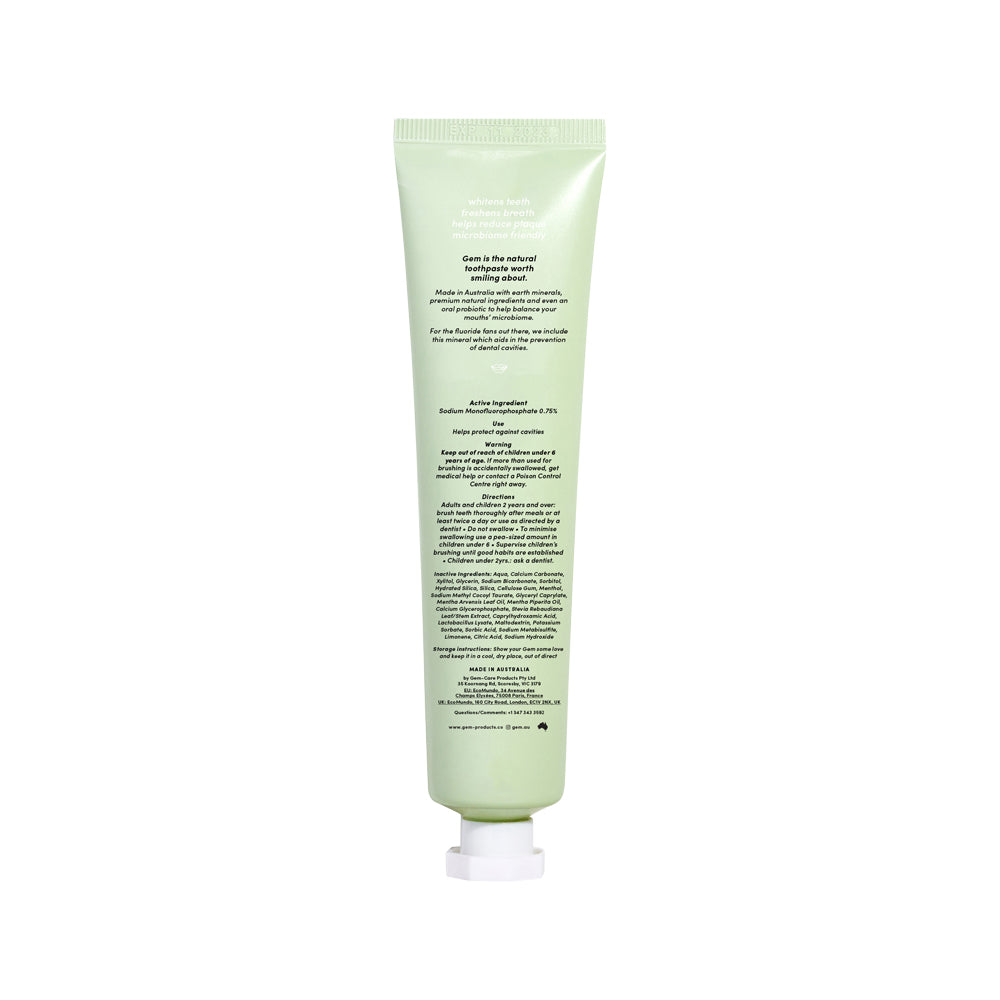 Gem Triple Whitening Fluoride Toothpaste Crisp Mint 100g