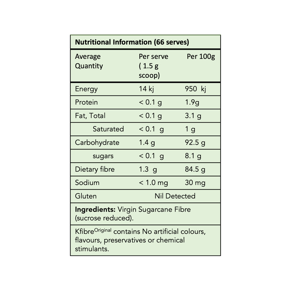 Kfibre Original Gut Health Fibre Unflavoured Tub 100g
