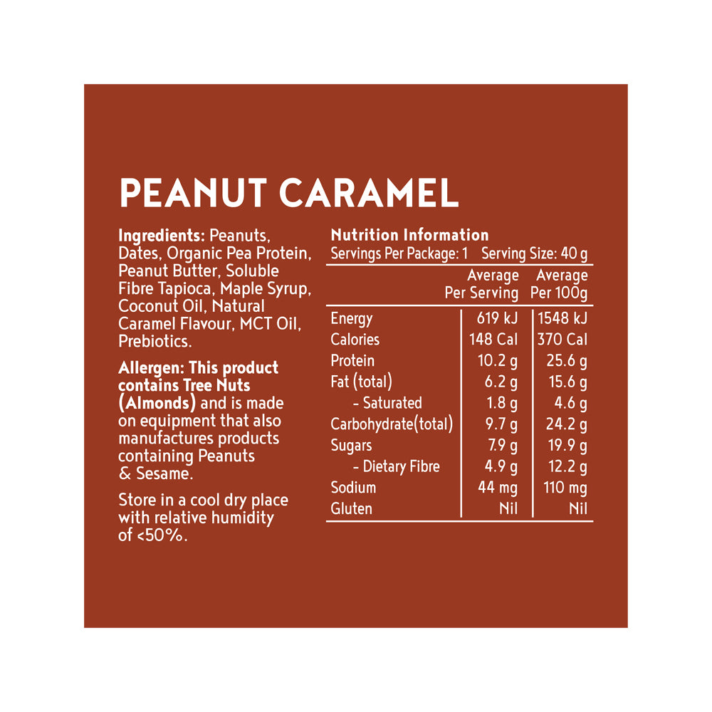Kuranda Wholefoods Protein Ball Peanut Caramel 40g x 12 Display
