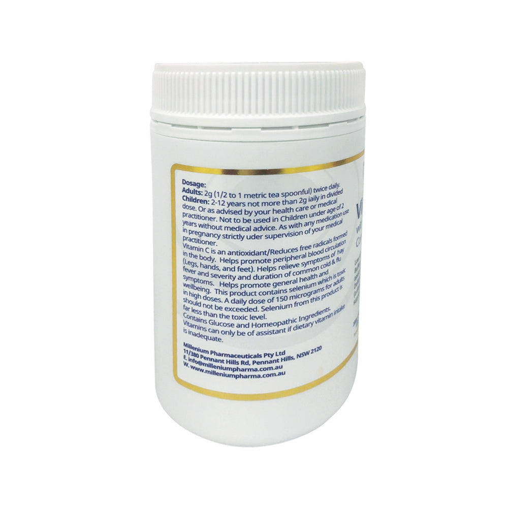 Millenium Pharmaceuticals White Vitamin C with Hesperidin Complex Oral Powder 200g