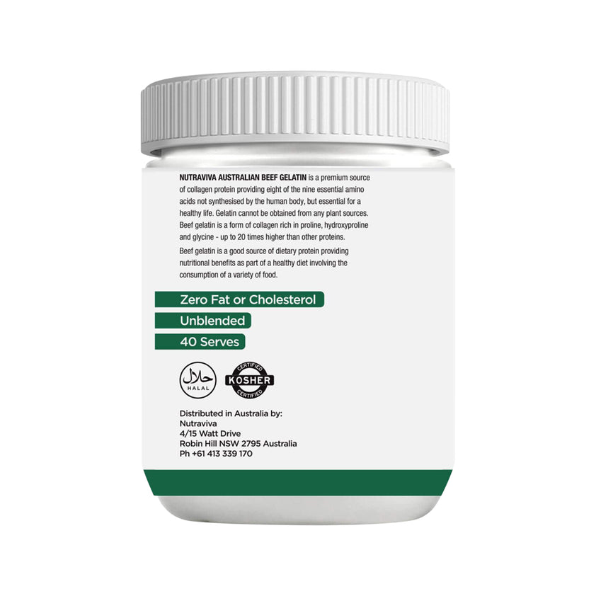 Nutraviva Australian Beef Gelatin 400g The Vitamins Shoppe