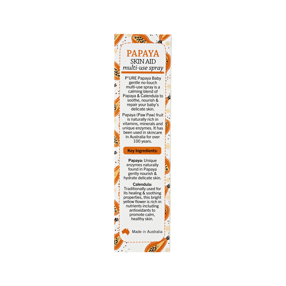 P'URE Papayacare Baby Papaya Skin Aid Multi-Use Spray (Paw Paw with Calendula) 80ml