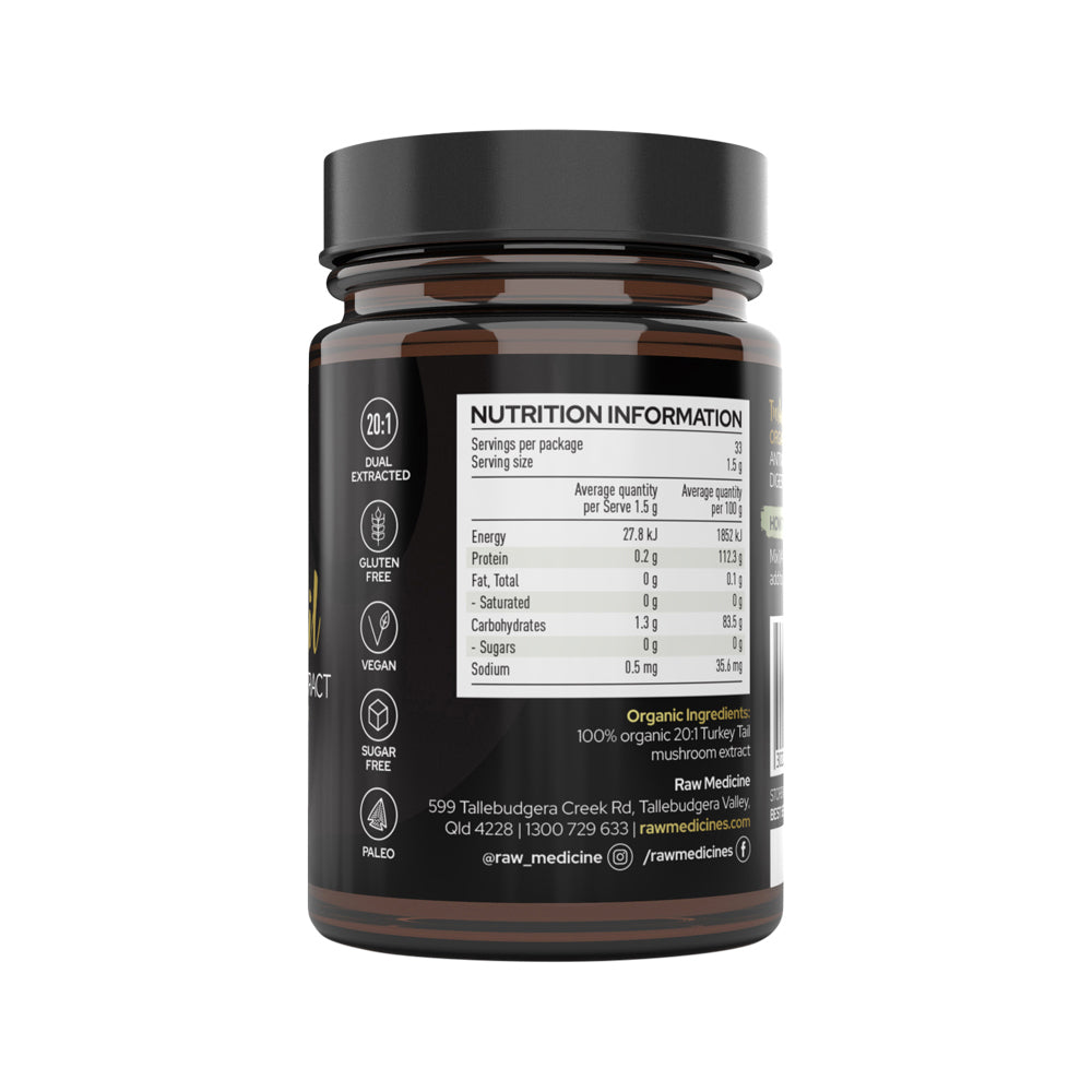 Raw Medicine Organic Mushroom Extract Turkey Tail 50g