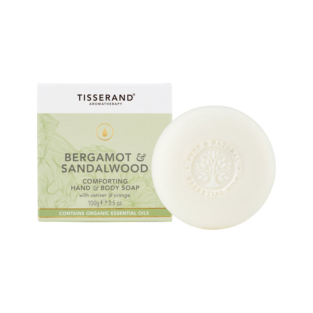 Tisserand Soap Hand Body Comforting Bergamot & Sandalwood 100g